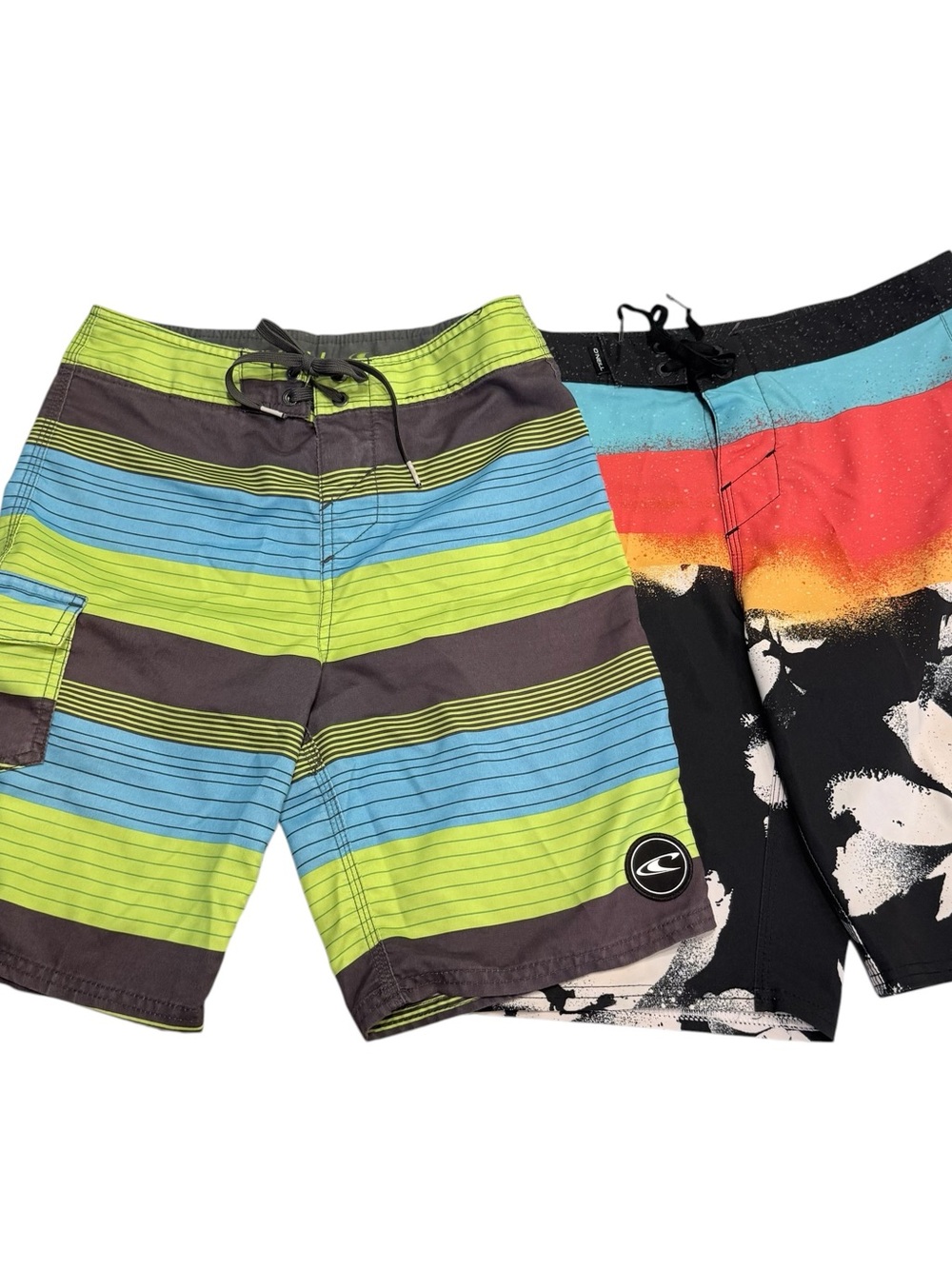 Boys O'NEILL Board Shorts Youth Size 25 Surf Beach Swim Lot of 2 Hyperfreak
